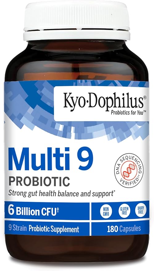 Kyolic Kyo-Dophilus Multi 9 Probiotic Strong Gut Health Balance and Support* 180 Capsules