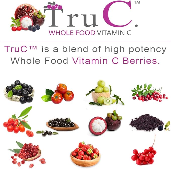 Smarter Raw Whole Food Vitamin C from Berries Premium Antioxidants Bioflavonoids &amp Polyphenols 60 Vegan Capsules