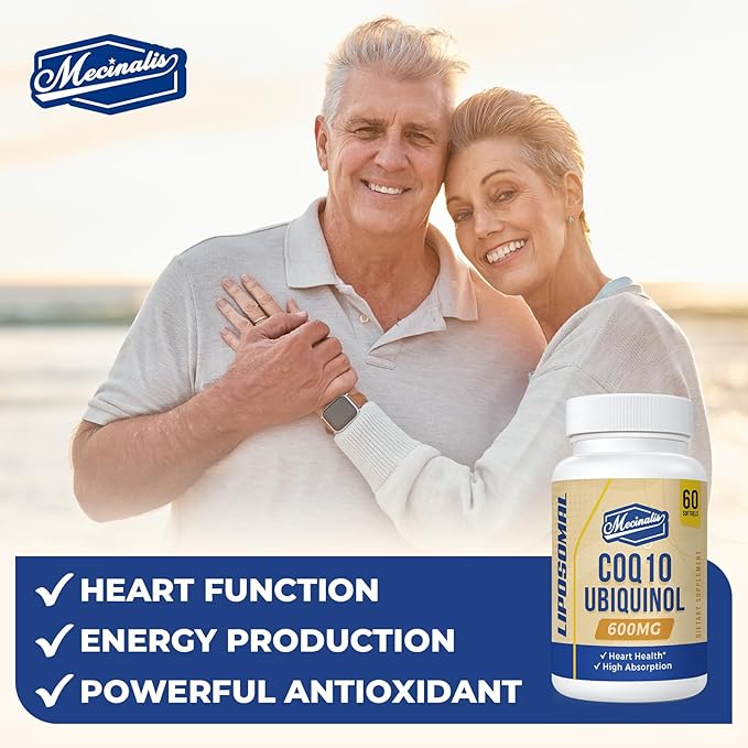 Liposomal CoQ10 Ubiquinol 600mg Softgels|Superior Absorption Ubiquinol CoQ10 Supplement|Powerful Active Antioxidant Form of Coenzyme Q10|Heart Function &amp Energy Production|60 Softgels