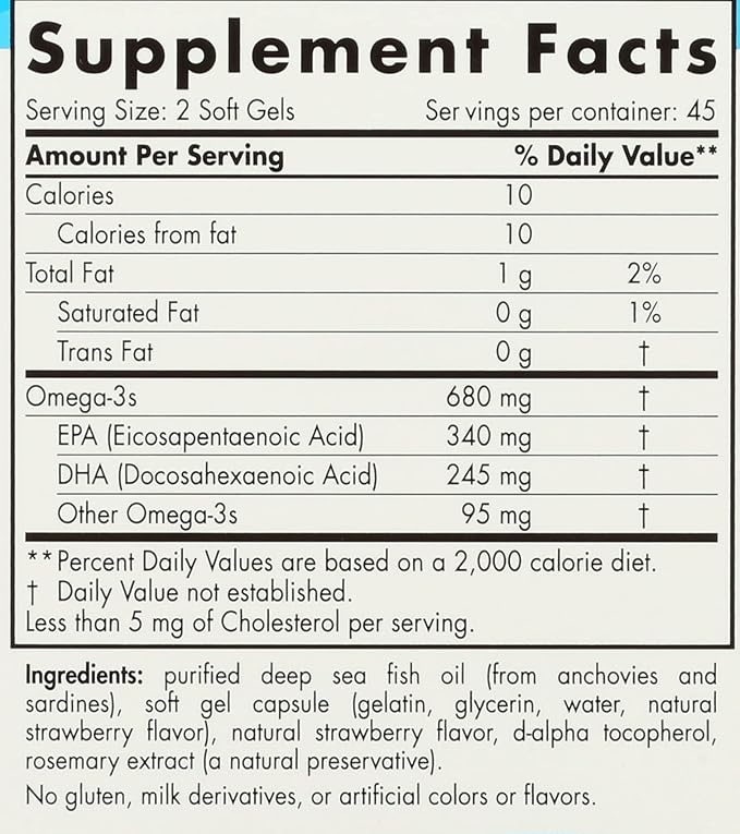 NORDIC NATURALS Junior Ultimate Omega Chewable Softgels 680 Mg 90 CT