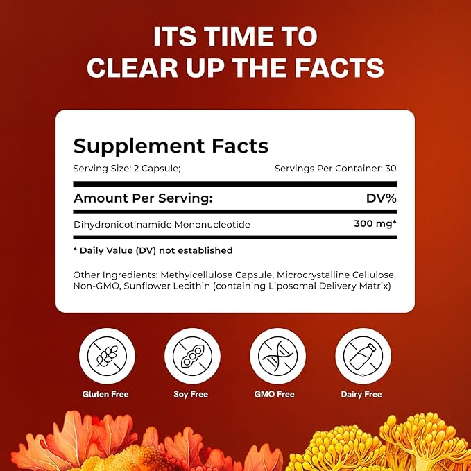 Liposomal NMNH Supplement 300mg – Boosts NAD Anti-Aging Energy &amp Focus – NMM Capsules Alternative to for Cellular Vitality – Third-Party Tested 240 Vegan Capsules | 4 Packs