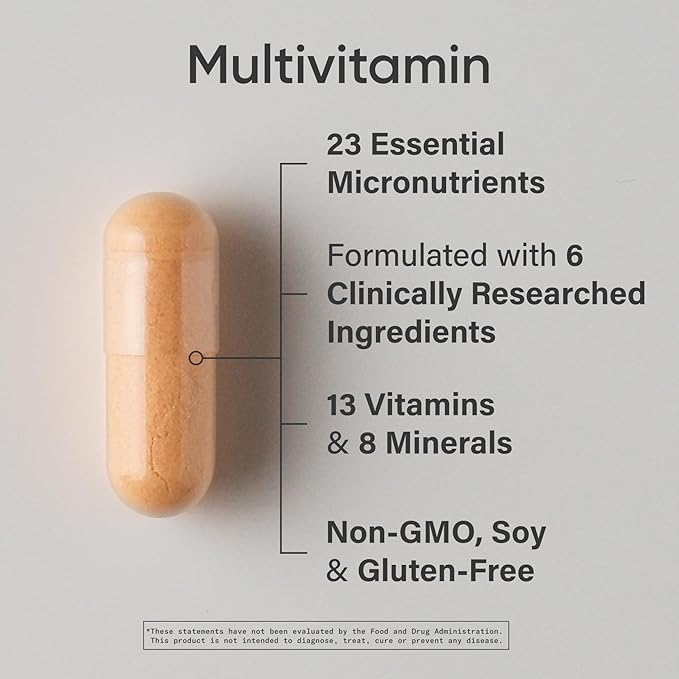 Sports Research® Multivitamin Pack - 23 Essential Vitamins &amp Minerals with CoQ10 &amp Iodine - Daily Nutrient Support + Omega-3 Fish Oil 1250 + Collagen Peptides - Hydrolyzed Type 1 &amp 3 Colla