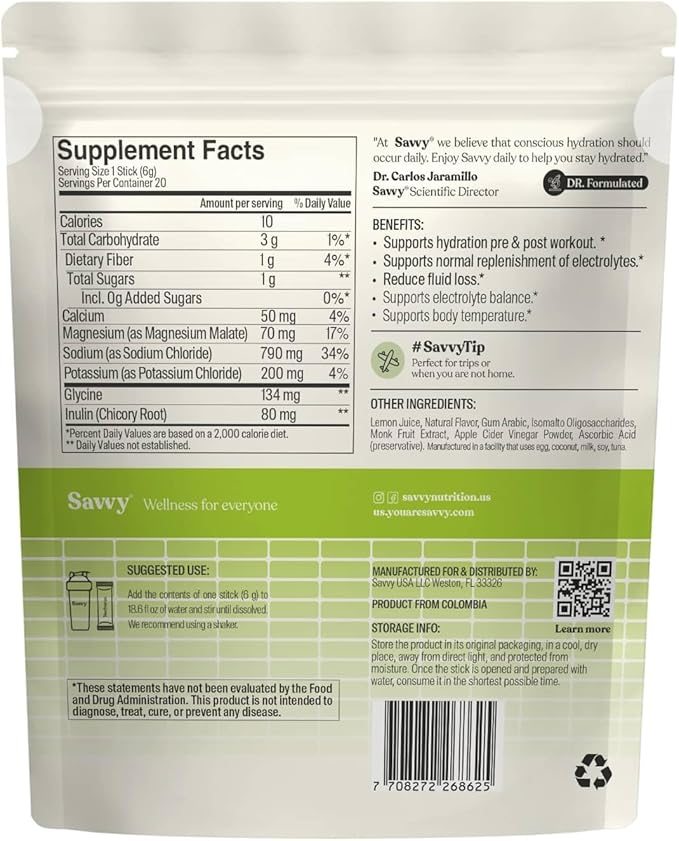 SAVVY Bone Broth Power Vanilla Protein Powder 22g Protein 12g Collagen &amp Recharge Electrolyte Powder Sugar Free Conscious Hydration Drink with Sodium Magnesium Potassium Glycine Lemon Flavo