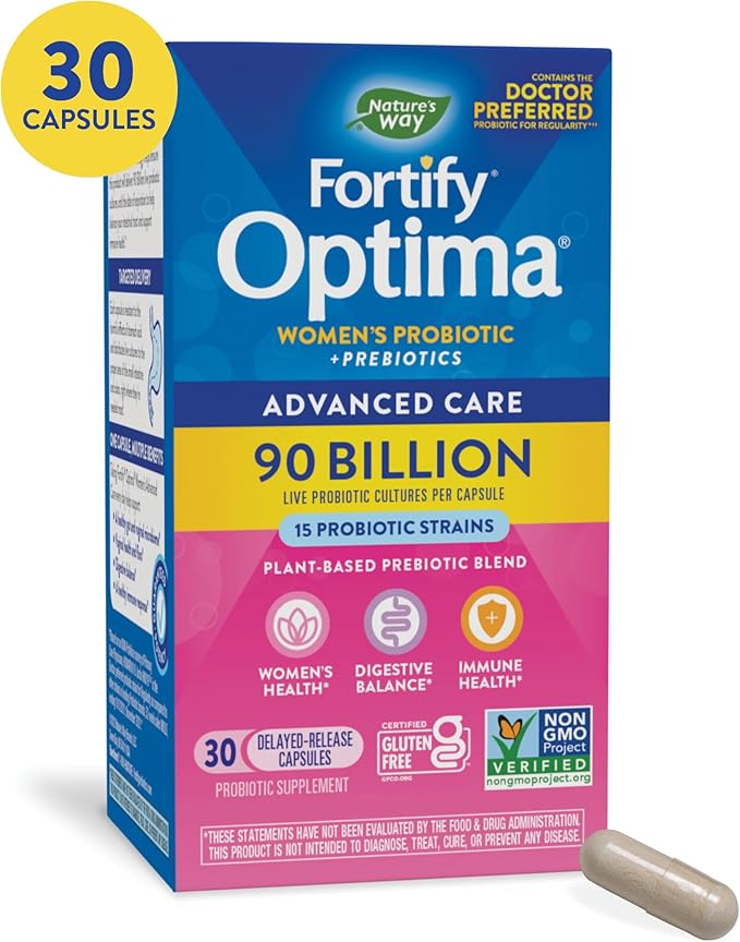 Nature's Way - Primadophilus Optima Women's 90 Billion Active Probiotics - 30 Vegetarian Capsules