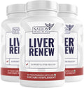 Liver Renew - Liver Cleanse Detox &amp Repair - Liver Support Supplement with Artichoke Extract Milk Thisle Dandelion and Turmeric - 180 Capsules