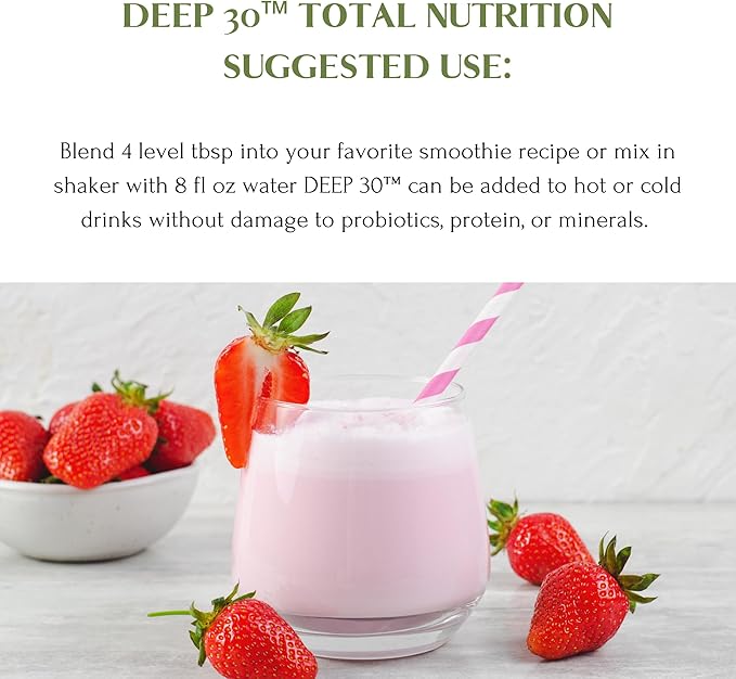 Mt. Capra Deep 30 | Meal Replacement Shake Goat Protein Powder with Grass-Fed Whey Protein Casein Protein Minerals and BC-30 Probiotics | Strawberry Splash | 30 Servings - 2 Pounds