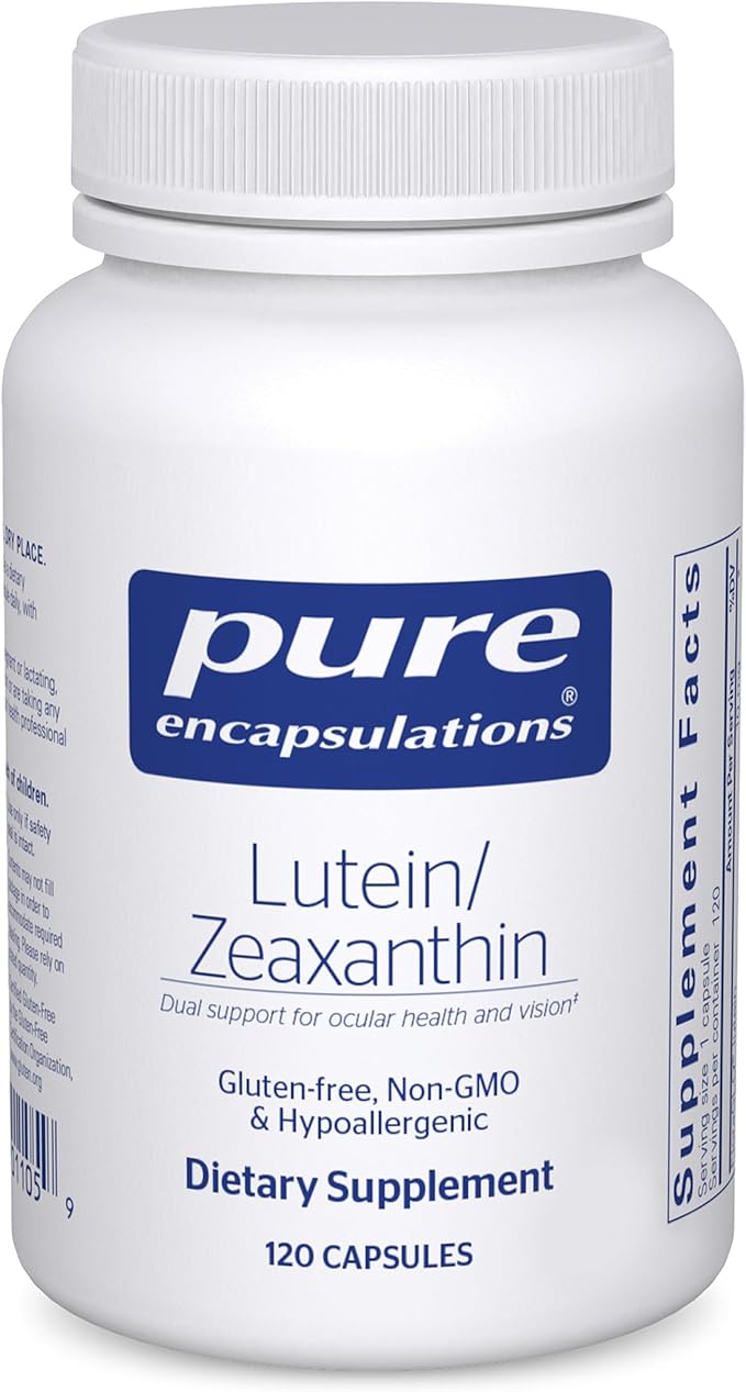 Pure Encapsulations Lutein &amp Zeaxanthin - Supports Overall Vision* - Maintains Macular Pigment &amp Eye Health* - Antioxidant Support* - Vegan-Friendly &amp Non-GMO - 120 Capsules