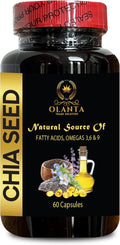 omega 3 fatty acid supplements - CHIA SEED - high in protein and fiber antioxidants supplement chia seeds energy chia seed supplement pill chia seeds gluten free - 1 Bottle 60 Softgels