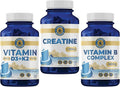 Vykee Nutrition Male Vitality Bundle – Vitamin D3 K2 Creatine &amp B Complex | Boosts Energy Strength &amp Hormonal Balance | Ideal for Active Men &amp Workout Recovery