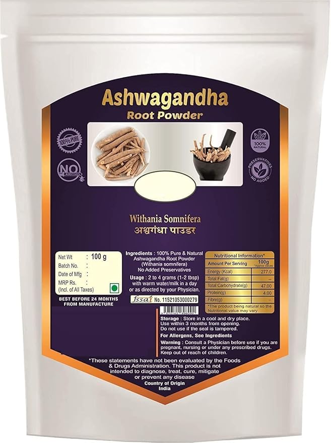 MI Shankhpushpi Brahmi and Ashwagandha Powder - 300g (100g Each)
