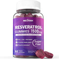 Resveratrol Supplement 1500mg - Resveratrol Gummies Supports NAD⁺ NMN &amp NMNH Synergy with Quercetin Grape Seed Acai Berries Extracts for Antioxidant Healthy Aging &amp longevity Skin Brain