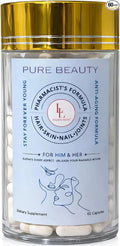 LL Supplement Pure Beauty Skin Nails Hair Joints Support – Anti-Aging Supplement with Clinical‑Grade Nutrients – Pharmacist Crafted – Gold Cap Edition – 60 Capsules