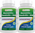 Best Naturals Glucosamine Chondroitin and MSM Joint Supplements 2600 mg per Serving (180 Count (Pack of 2))