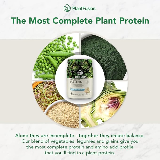 PlantFusion Complete Vegan Protein Powder - Plant Based Protein Powder With BCAAs Digestive Enzymes and Pea Protein - Keto Gluten Free Soy Free Non-Dairy No Sugar Non-GMO - Red Velvet 2 lb