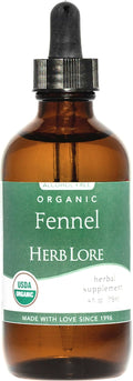 Herb Lore Organic Fennel Seed Tincture - Soothes Gas &amp Bloating - Lactation Support Supplement - 4 fl oz