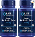 Life Extension Super R-Lipoic Acid – Healthy Aging oxidative Stress Defense – with 240 mg of Active R-Form of R-Lipoic Acid – Gluten-Free – Non-GMO – Vegetarian – 60 Capsules (2 Pack)