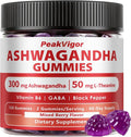 3000mg Organic Ashwagandha Gummies 5-IN-1 Ashwagandha Supplements Anxiety Gummies with Vitamin B6 &amp L-Theanine &amp GABA &amp Black Pepper Ashwagandha for Women &amp Men - Calming &amp Rela