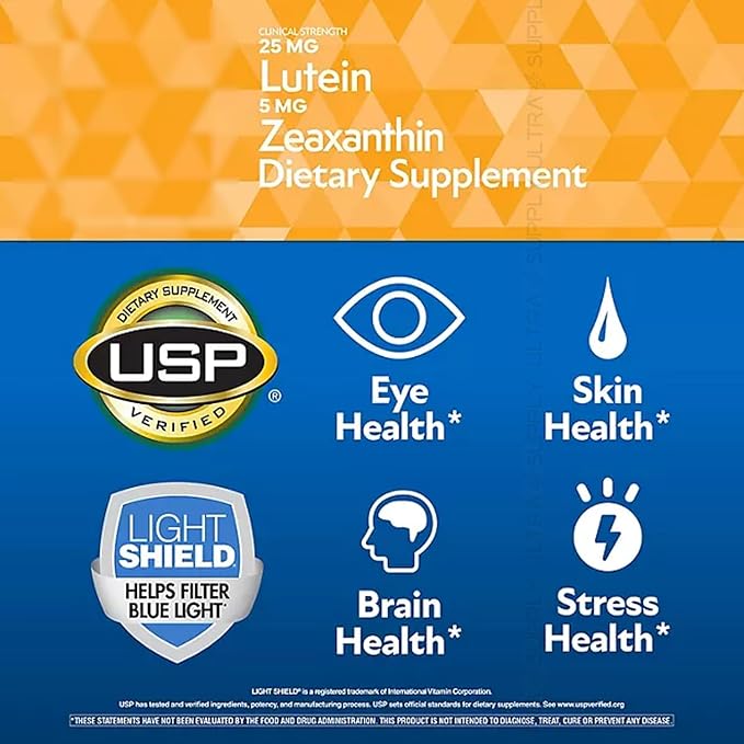 Members Mark Lutein with Zeaxanthin 25 mg &amp 5 mg (150 Count.) – Supports Eye &amp Vision Health Blue Light Protection USP Verified