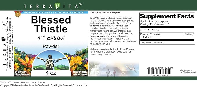 Blessed Thistle 4:1 Extract Powder (4 oz ZIN: 522980)