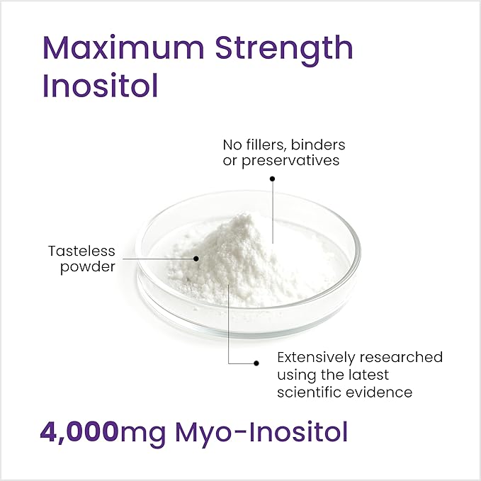 Proceive Myo Inositol Supplement for Women 4000mg High Strength Myo Inositol for Reproductive Wellness and Pre Conception Support Vegan Powder Drink Mix Gluten Free 30 Packets Unflavored