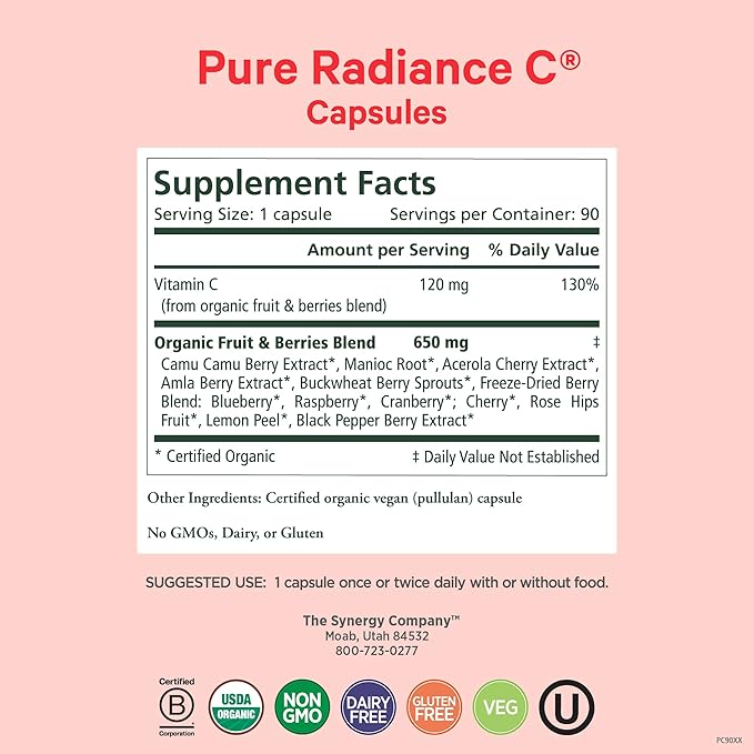 PURE SYNERGY Men’s Multivitamin Stress and Energy Essentials Bundle | Whole Food Multi with Adaptogens and Cordyceps | Natural Vitamin C Immune Supplement | Vegan Non-GMO and Organic Ingredients