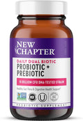 New Chapter Daily Dual Biotic Probiotic + Prebiotic for Digestion &amp Microbiome Health 100% Vegan Soy Free Non-GMO 60 Count (2 Month Supply)