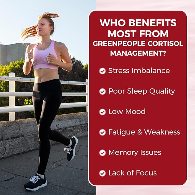 GREENPEOPLE Cortisol Supplements for Women &amp Men - Cortisol Reducer Detox Manager w/KSM-66 Ashwagandha/Magnesium/L-theanine/GABA/Vitamin B6 for Mood/Sleep/Stress Relief 90 CT Raspberry Flavor Gumm