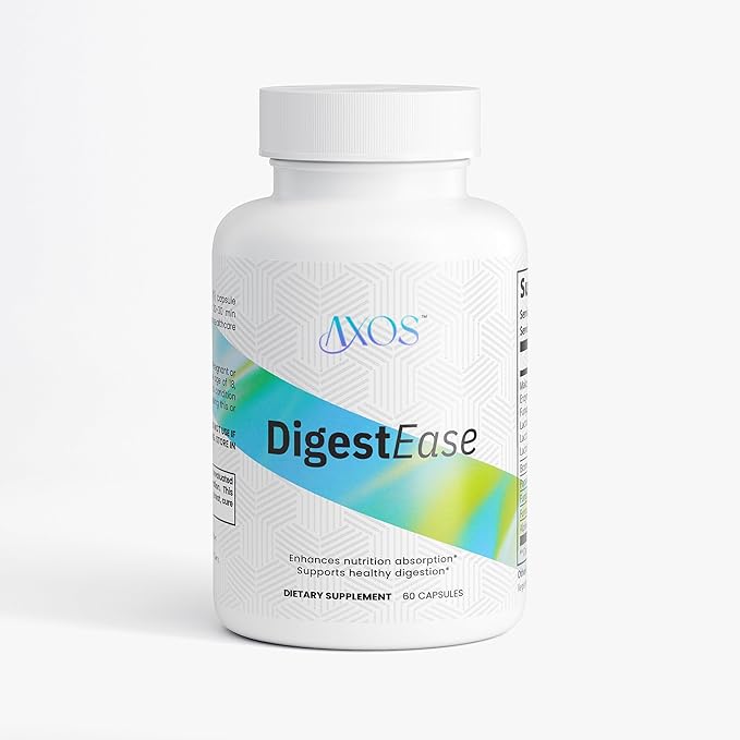 DigestEase Digestive Enzyme Supplement – Supports Digestion &amp Nutrient Absorption – Helps Break Down Proteins Fats &amp Carbs – Gut Health Support – 60 Capsules