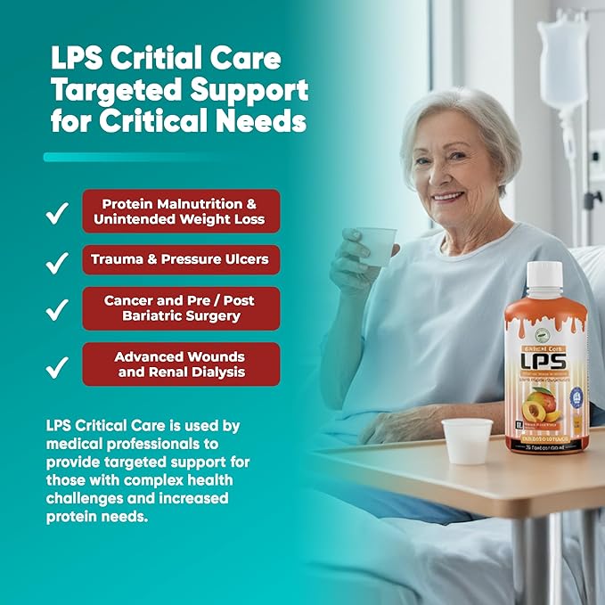 Nutritional Designs LPS Liquid Collagen &amp Whey Protein Supplement - Non-GMO Drink Sugar-Free - Promotes Healthy Skin &amp Hair for Men &amp Women Cherry (Critical Care)