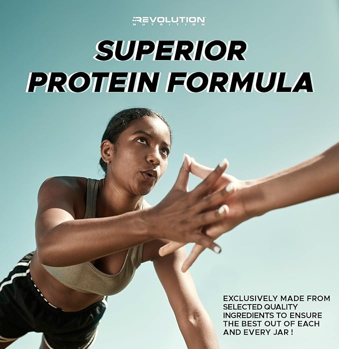 Revolution Nutrition High Whey Protein Powder 6LB Whey Isolate Gluten Free Lean Muscle Mass for Men &amp Women 25g of Protein Per Scoop 2.7kg 73 Servings (Iced Cappuccino 6 Pound)