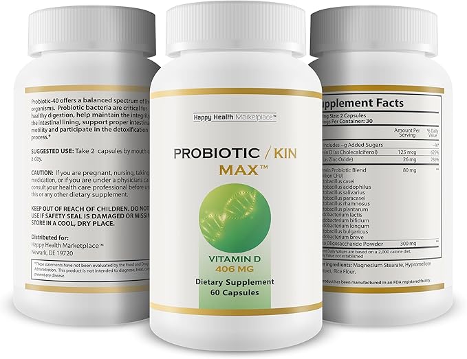 Probiotic/Kin Max - Our Best Probiotics for Women - Our Best Probiotics for Digestive Health Gut Health &amp Immune Health - Premium Daily Probiotic for Women &amp Men - Acidophilus Probiotic Caps