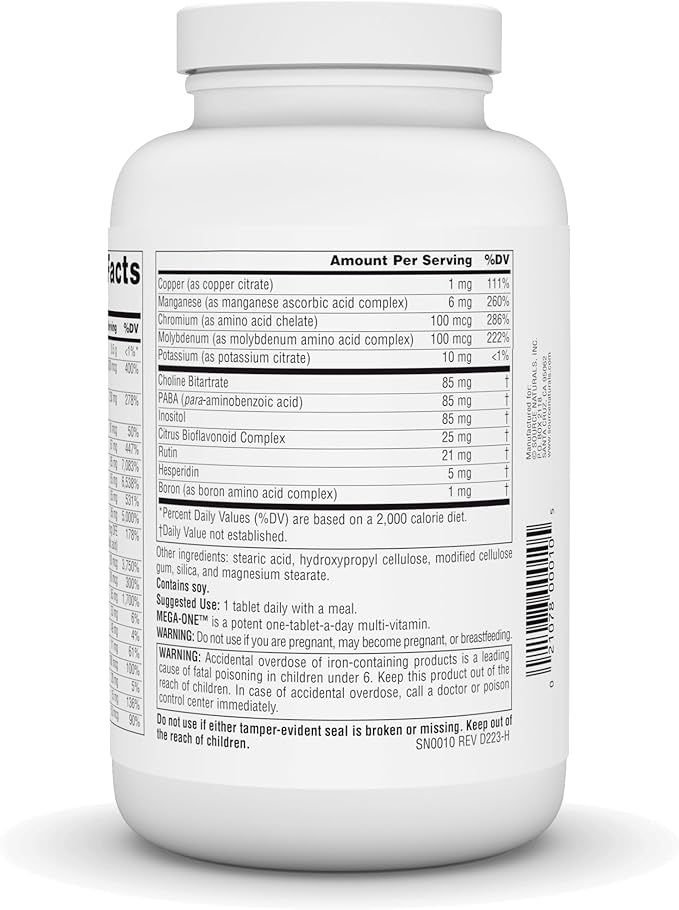 Source Naturals Mega-One Multi-Vitamin with Minerals* - 180 Tablets