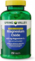 Magnesium 400mg – 250 Tablets High Potency Magnesium Supplement Daily Magnesium Tablets for Bone Nerve Muscle and Heart Support (Pack of 1)