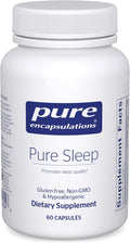 Pure Encapsulations Pure Sleep – Melatonin-Free Calming Sleep Supplement for Relaxation Support- Ashwagandha Saffron &amp Valerian – Gluten-Free Hypoallergenic Non-GMO – 60 Count (30 Servings)