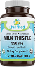 Livamed - Milk Thistle 350 mg Veg Caps 60 Count