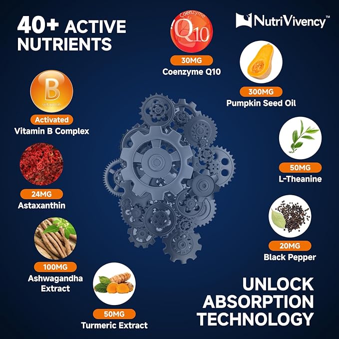 Methylated Multivitamins for Men Gummies Mens Multivitamin Gummies Vitamin A C D3 K2 E B6 B12 B Complex Magnesium CoQ10 Ashwagandha Pumpkin seed oil Astaxanthin Sugar Free Vegan 60 ct