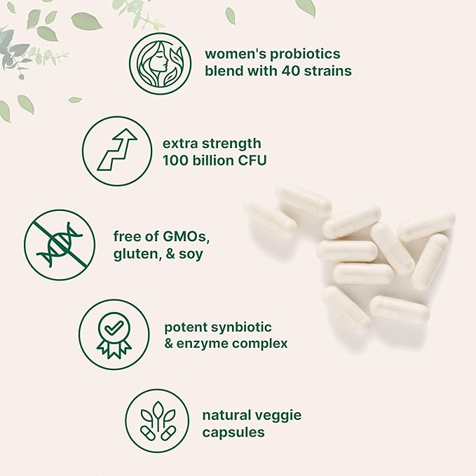 Micro Ingredients 8-in-1 Multi Collagen Pills &amp Women’s Probiotics 100 Billion CFU Veggie Capsules | 2 Pack | Hydrolyzed Peptides + Hyaluronic Acid &amp Vitamin C | 40 Strains + Cranberry &amp D