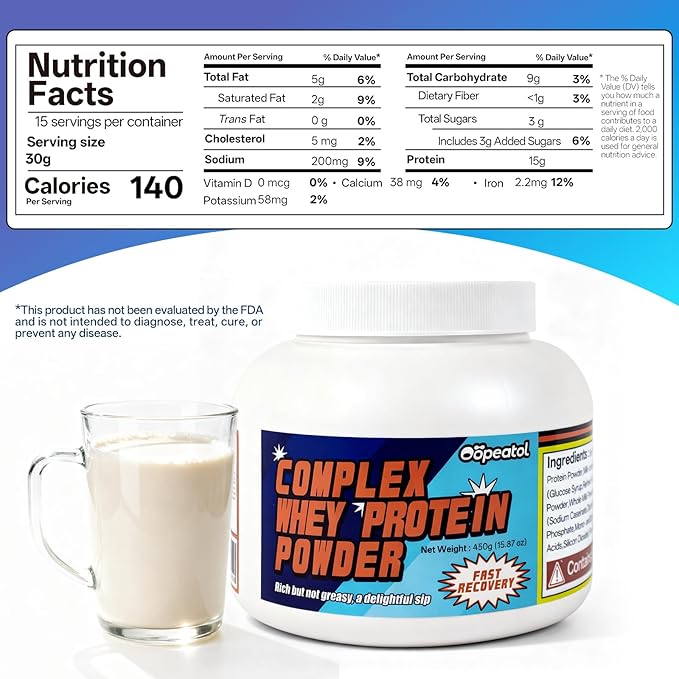 Gentle Whey Protein Powder | Easy to Digest | 30g Protein 140 Calories Per Serving | Smooth Mixing Non-GMO Great Taste