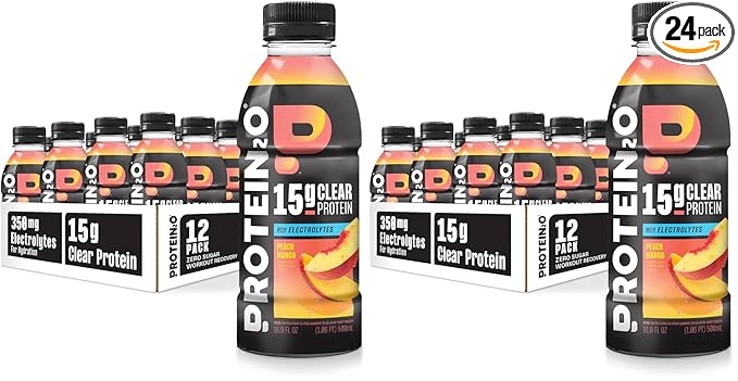 Protein2o 15g Whey Protein Infused WaterPeach Mango16.9 Oz Bottle(Pack of 24)