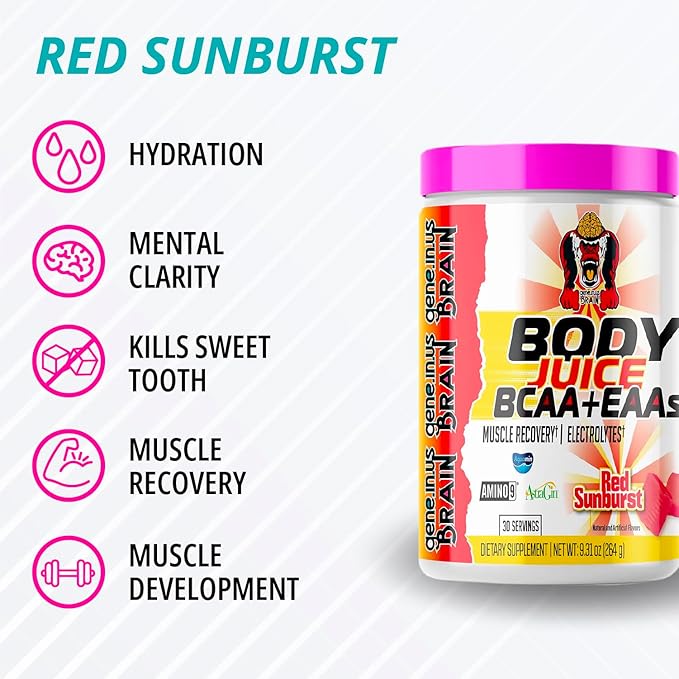 Gene in Us - Body Juice Bcaas and Eaas Red Sunburst
