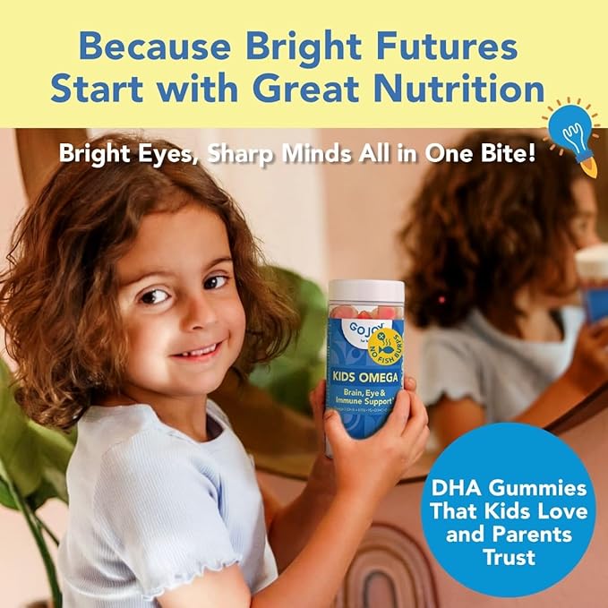 Kids Omega 3 DHA and 7 in 1 Kids Focus Gummies Bundle - Extra Support for Children