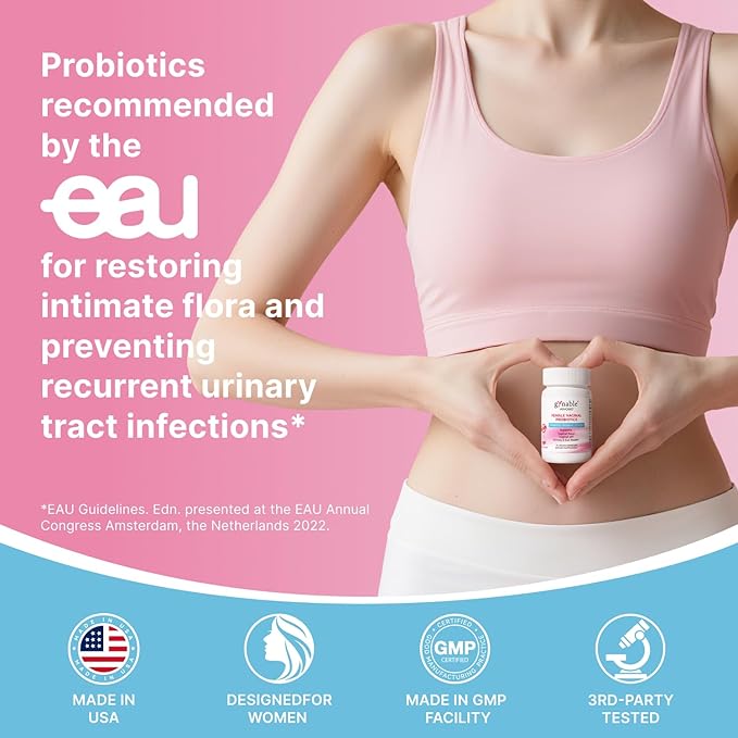 Gynable Vaginal Probiotic for Women- Female Probiotic for pH BalanceUpgraded to 10 Billion CFU Probiotics Odor Control Yeast Balance Promote Healthy Vaginal Flora &amp Feminine Health