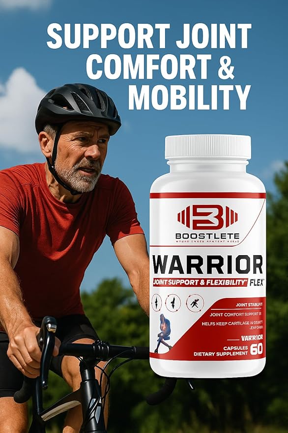 Warrior Flex Premium Joint Support Supplement – Glucosamine Chondroitin Turmeric &amp Boswellia – Promotes Joint Comfort Flexibility &amp Mobility – Non-GMO Gluten-Free USA Made (60 Capsules)