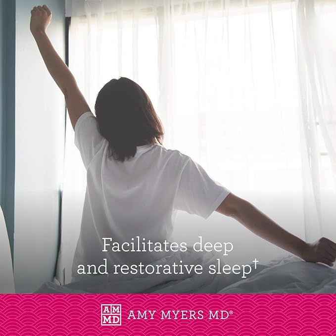 Amy Myers MD Rest and Restore - Supplement Supports Healthy Sleep Cycle - Aid Physical Relaxation with Magnesium Glycinate Chelate &amp L-Theanine - Supplement Aids Sleep - 60 Capsules (30 Servings)