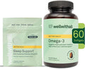 Omega-3 Fish Oil Supplement Supports Heart and Eye Health (60 Softgel Capsules) &amp Sleep Support with Sustained-Release Melatonin (7 Capsules Travel Pack)