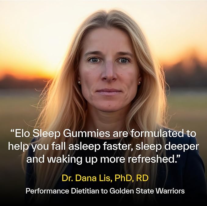 Elo Sleep Gummies for Deep Recovery &amp Restful Sleep | Magnesium L-Theanine &amp Low-Dose Melatonin | Non-Groggy Formula Wake Refreshed | Sugar-Free Vegan Non-GMO | 28 Servings