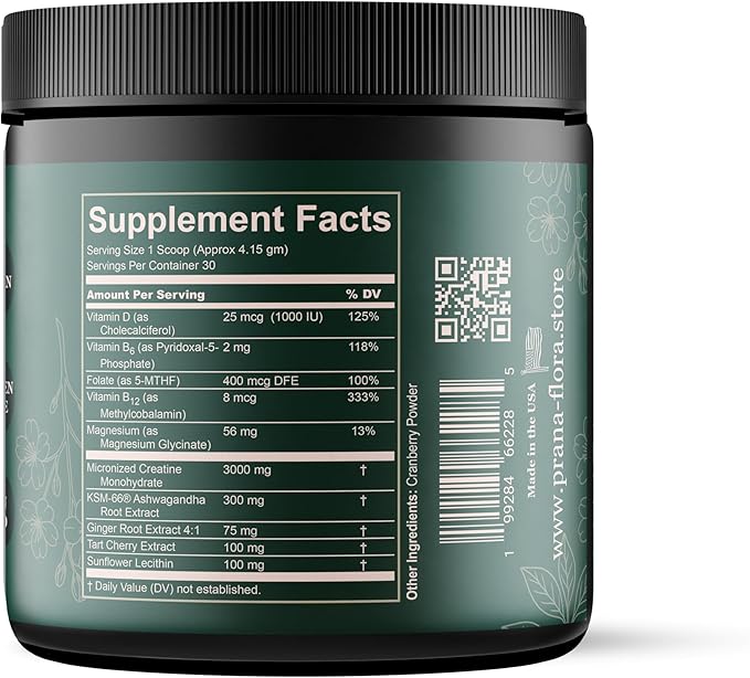 FemPower Creatine for Women - Micronized Creatine Monohydrate with KSM-66 Ashwagandha for Strength Brain Health and Hormonal Balance - Unflavored 30 Servings