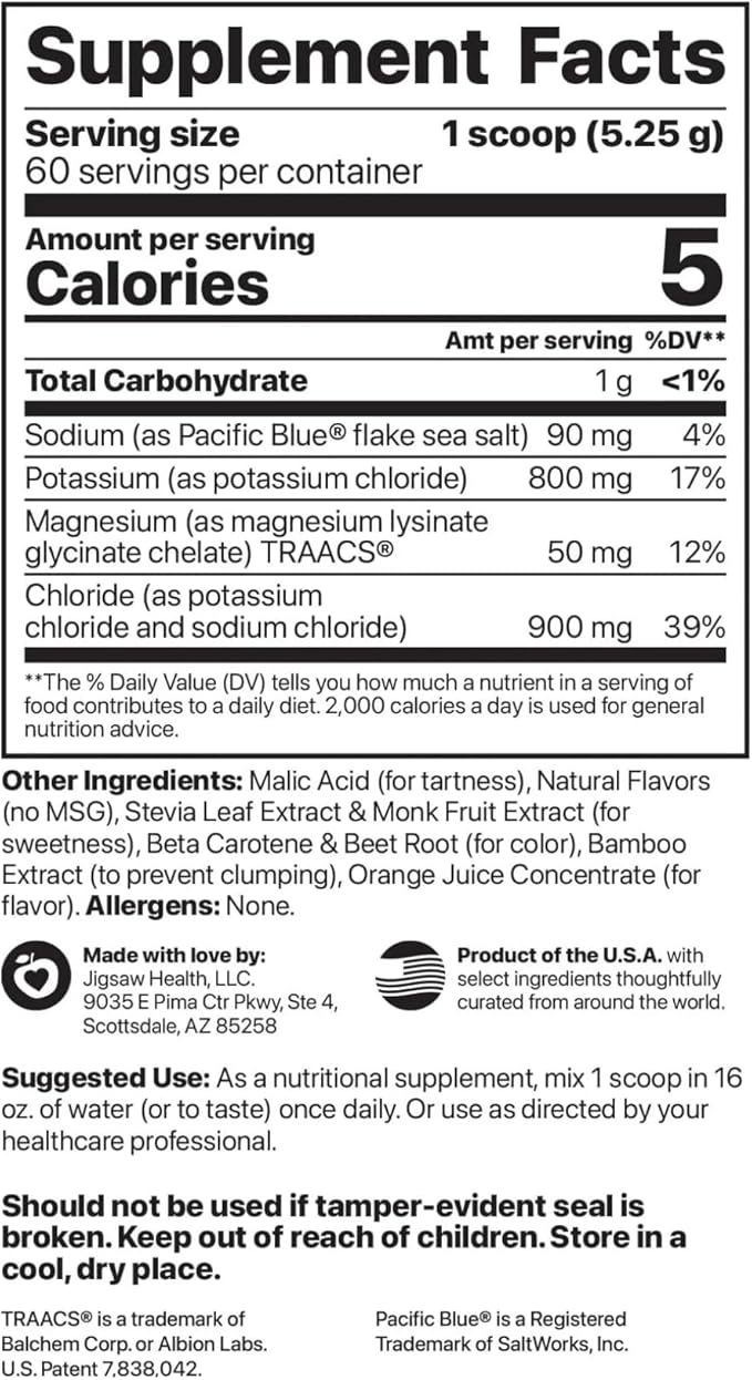 Jigsaw Health Bundle | MagSRT 240 Tablets and Potassium Cocktail (Orange) 60 Servings (Jar)