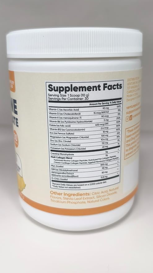 Venture Pal Creatine for Women + Hormone Balance with Collagen