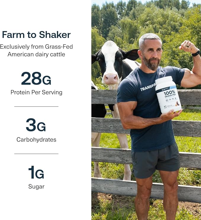 Transparent Labs Grass-Fed Whey Protein Isolate - Naturally Flavored Gluten Free Whey Protein Powder with 28g of Protein per Serving &amp 9 Amino Acids - 30 Servings Chocolate Peanut Butter